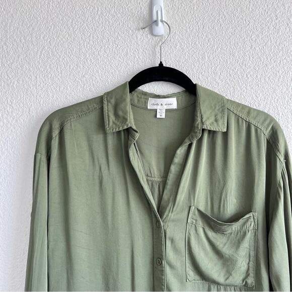Cloth & Stone Roll-Tab Boxy Buttondown Shirt - Picture 3 of 16